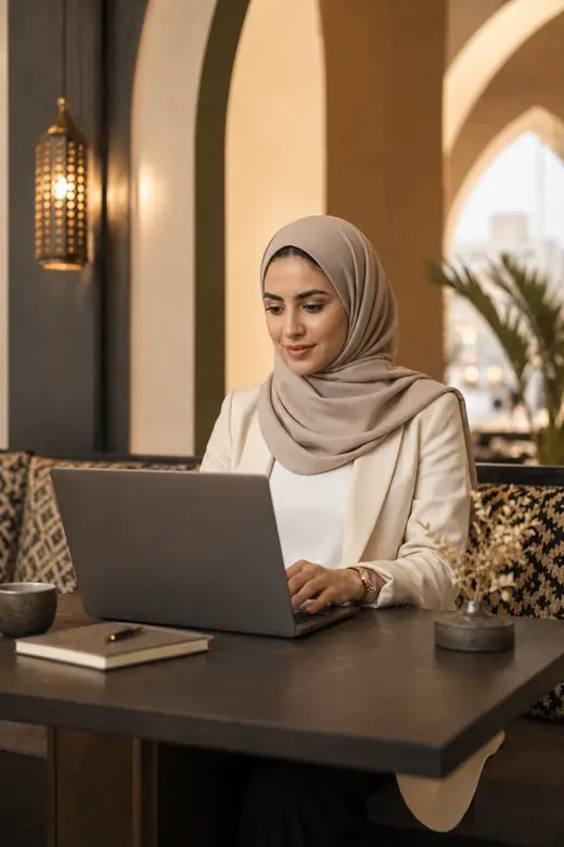 مستقلة عربية تدير مشروعًا رقميًا عبر منصة تعاقد