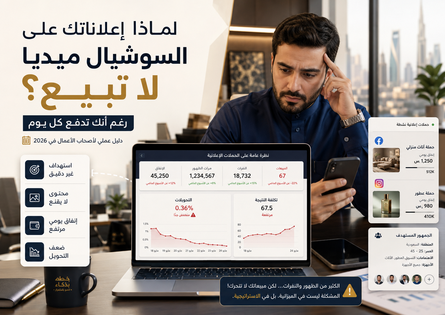 لماذا إعلاناتك على السوشيال ميديا لا تبيع رغم أنك تدفع كل يوم؟