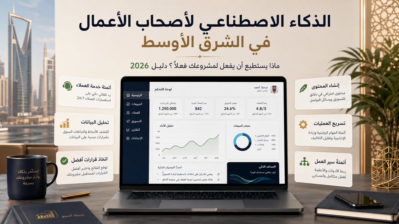 الذكاء الاصطناعي لأصحاب الأعمال في الشرق الأوسط: ماذا يستطيع أن يفعل لمشروعك فعلًا؟ دليل 2026
