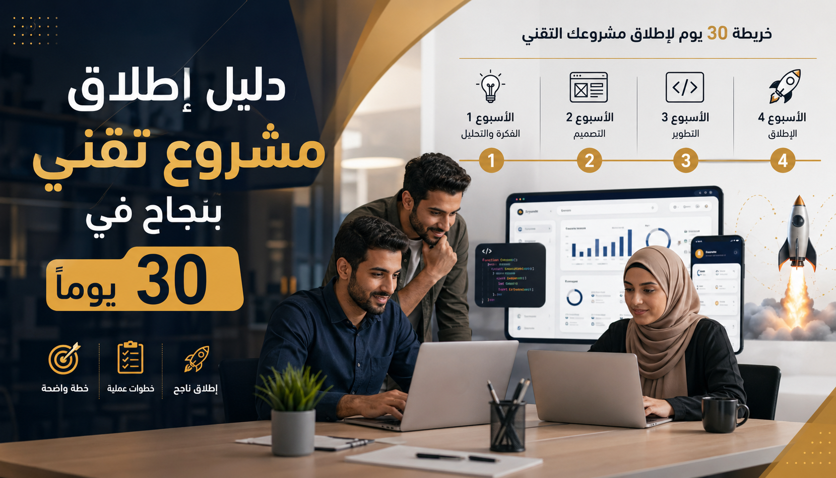 دليل إطلاق مشروع تقني بنجاح في 30 يوماً