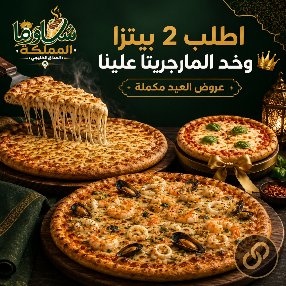 هوية بصرية وإعلان ترويجي لمطعم شاورما المملكة