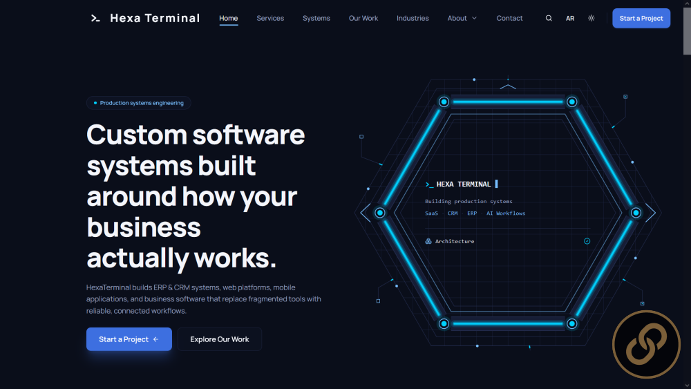 اسم المشروع: HexaTerminal — منصة متكاملة لإدارة وأتمتة أعمال الشركات