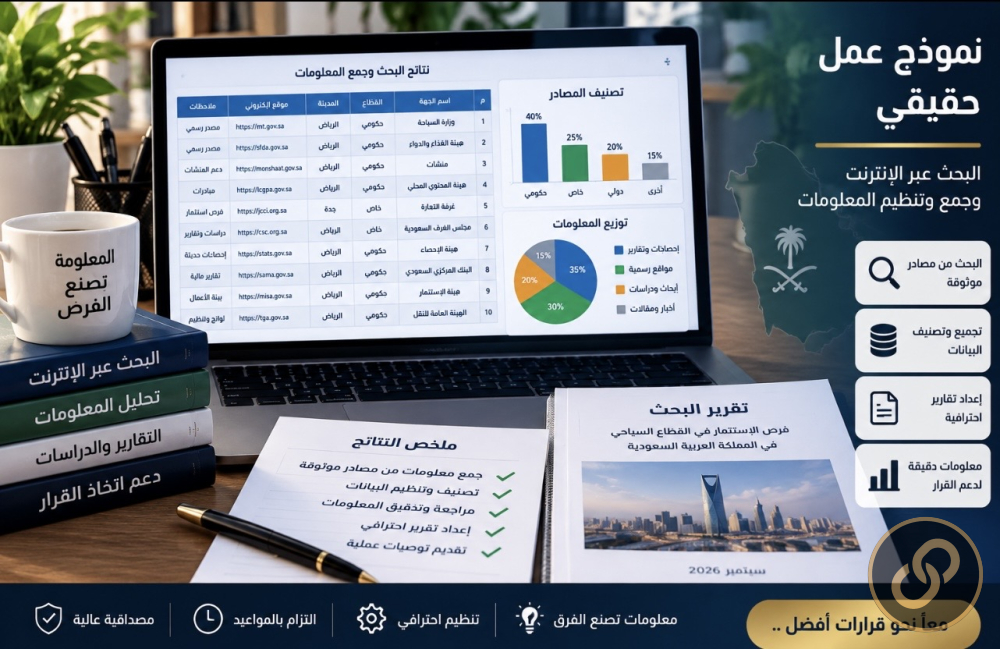 البحث عبر الإنترنت وجمع وتنظيم المعلومات