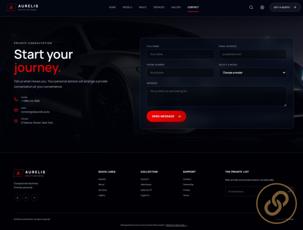 Luxury Automotive Website Design — AURELIS