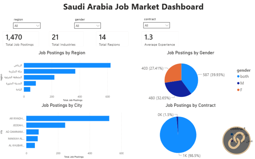 Saudi Arabia Job Market Analysis Dashboard